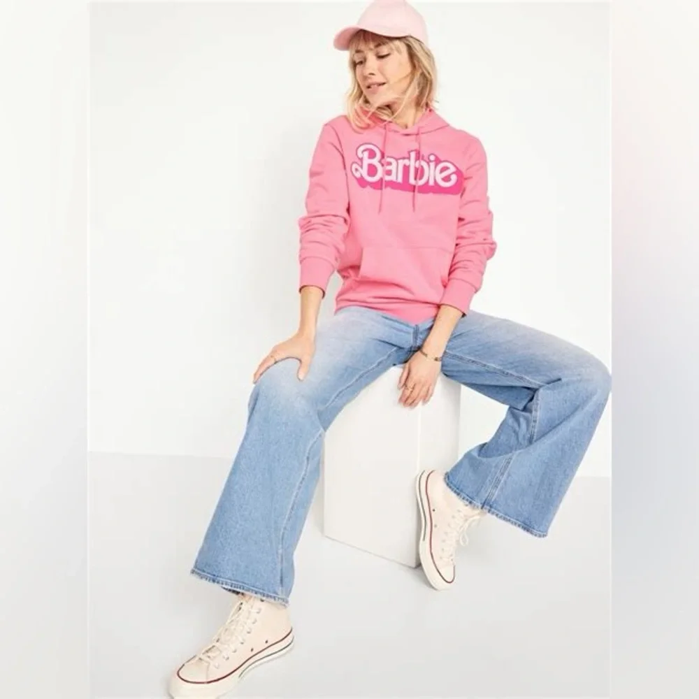 NWT Sealed Pink Barbie Logo Hoodie - Picture 3 of 4